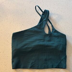lululemon athletica Dark Teal One-Shoulder Crop Top